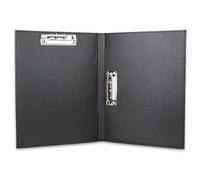 A4 PU Leather Planner Notebook Ring Binder File Folder Portfolio Office for Documents Paper Writing Board(Black B)