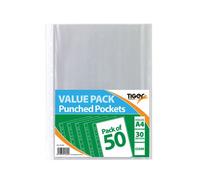 A4 Punched Pockets 30 Micron 10x50 Pockets (Pack of 500) 301600