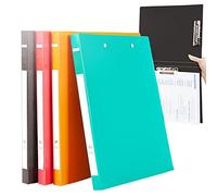 A4 Punchless Clamp Binder, Double Strong Clips File Folder Report Cover, Project Folder, Documents File Folders Letter Size, 200 Sheet Capacity, 4 Pack