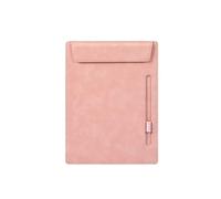 A4 PVC Clipboard with Pen Holder File Folder Board Writing Board Signature Pad Portable Paperwork Organiser 33 * 25cm Vertical Thickened for Office Business School Restaurants (Pink)
