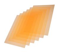 A4 PVC Lighting Gel Filter Sheets for LED Lights 6 Pack | Colour Temperature Adjustment, Orange Tint, 29.7x21x0.1cm, Supports Books, Pages, Scrapbooks and Studio Use