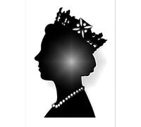 A4 Queen Elizabeth Wall Art Print - The Queen Wall Art - British Icon - Quirky London Wall Art - Iconic - London Prints - Unframed
