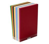 A4 Rainbow Craft Cards 220gsm Pack of 50 Double Sided Cardstock for Art Crafts Scrapbooking Card Making DIY Projects School Activities - 10 Vibrant Colours