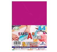 A4 Recycled Sugar Paper (1 Pack) 50 Sheets Per Pack 70gsm Double Sided Coloured Papers Crafting, Scrapbooking, DIY Decoration, Handmade Origami - 29.7cm x 21cm Sheet Size (Assorted)