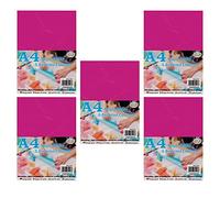 A4 Recycled Sugar Paper - 100 Colourful Sheets in 5 Bright Shades - Ideal for Crafts, Drawing, Scrapbooking, Painting & DIY Art Projects - 29.7 x 21cm Eco Craft Paper - (Pack of 5)