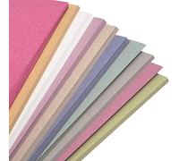 A4 Recycled Sugar Paper Pastel Colours 50 Sheets in 10 Assorted Colours, Great for Arts & Crafts, Drawing, Painting & Scrap Booking. 30 x 21cm Sheet Size