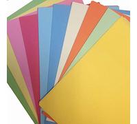 A4 Recycled Ten Coloured Card Mix 180gsm Pack of 100 Craft Sheets by BCreative®
