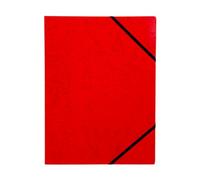 A4 Red Card 3 Flap Folder with Elastic Closure