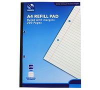 A4 Refill Pad - 200 Pages - Ruled with Margins - 2 Hole Punched