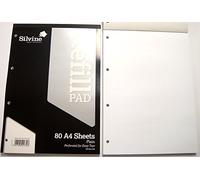 A4 Refill Pad Ruled Graph Paper Square Paper Plain Paper Silvine Refill Pads (A4 Plain Paper Pad)