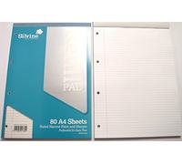 A4 Refill Pad Ruled Graph Paper Square Paper Plain Paper Silvine Refill Pads (A4 Ruled Paper Pad Narrow Feint and Margin)