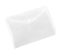 A4 Reusable Plastic Wallets Folders, Transparent Foolscap Document Files Popper Wallet Folders Envelope Pockets with Snap Button Closure for Office Home School Travel Clever Design