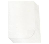 A4 Rice Paper, 50 Sheets Mulberry Natural Plant Fibers Textured Printable Washi Paper for Crafts Writing Painting Gift Wrap Card Making (FloralWhite)