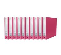 A4 Ring Binder 2-O Metal Ring Finger Pull Tab Mechanism 65mm Spine Thumb | Holds 500 Sheets with Polypropylene Cover | Ideal for School, Office & Home Document Storage
