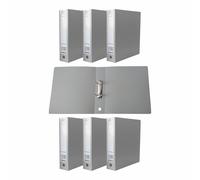 A4 Ring Binder 2 O-Ring Metal Mechanism - 65mm Spine Polypropylene File Folder with Finger Pull Hole - Premium Document Storage Binder for School, Home & Office Organisation (Pack of 7)