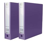 A4 Ring Binder File 2-O Metal Ring Pull Tab Mechanism 65mm Spine Thumb Holds 500 Sheets with Plastic Covers, Finger Pulls - Filing & Storage for Home, Office, School Paperwork