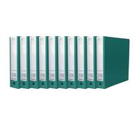 A4 Ring Binder File 2-O Ring Pull Tab Mechanism 65mm Spine Holds 500 Sheets Durable Plastic Cover with Thumb Hole - Document Organiser for Office, School, Home Filing