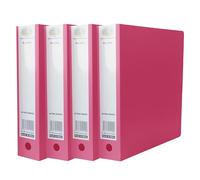 A4 Ring Binder File 65mm Spine with 2-O Ring Metal Mechanism, Polypropylene Cover, Thumb Hole & Finger Pull - Holds 500 Sheets - Ideal for School, Office & Home Document Storage