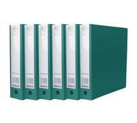 A4 Ring Binder File Folder 2-O Ring Pull Tab Mechanism 65mm Spine Holds 500 Sheets - Durable Plastic Cover with Thumb Hole - Document Organiser for Office, School, Home