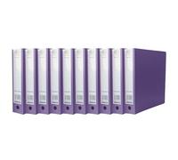 A4 Ring Binder Folder 65mm Spine with 2 O-Ring Metal Mechanism, Polypropylene Cover, Thumb Hole & Finger Pull - Holds 500 Sheets - Ideal for School, Office & Home Document Storage
