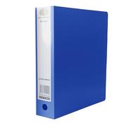 A4 Ring Binder Polypropylene Single File Folder Organiser 65 mm Spine, Heavy Duty Plastic Board Construction Folders for Paperwork Ring Binder, Ideal A4 Folder for School, Home & The Office - Blue
