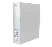 A4 Ring Binder White Two-O Pull Tab Metal Ring Mechanism File Folders 65mm Large Spine Finger Pull Hole 500 Sheets Capacity Heavy Duty Polypropylene Cover Ring Binder Document Organiser (Pack of 12)
