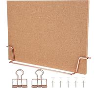 A4 Rose Gold Cork Board with Stand - Reusable Framed Message & Photo Pin Board for Desk, Home, Office