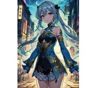 A4 Ruled Notebook: Style anime girl 1/6 | Single notebook middle and high school | Line 1 without margin | A4 size (8.27 x 11.69 inches)