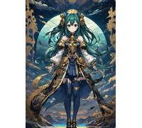 A4 Ruled Notebook: Style anime girl 6/6 | Single notebook middle and high school | Line 1 without margin | A4 size (8.27 x 11.69 inches)