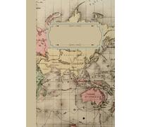 A4 Ruled Notebook with Margin 192 pages: Antique World Map Design, Vintage Notebook, For Students, Writers