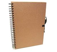 A4 Scrapbook Photo Album, Pack of 2, 40 Sheets Per Book, Spiral Bound with Ribbon