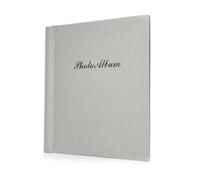 A4 Self Adhesive Photo Album Family Wedding Baby Photo Book 40 Pages Textured Paper Cover Spiral Photo albums Scrapbook Album (GREY)
