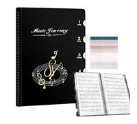 A4 Sheet Music Binder - 20 Page Protective Stand Thick PP Document Organizer Folder Clear Sleeve Manuscript Storage Portfolio 10x12.6 Inches | Document Folders