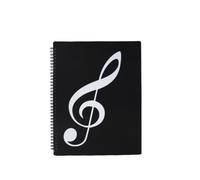 A4 Sheet Music File Folder Anti-Reflection Leaflet Can Modify Notes Piano Score Filing Products for Musicians and Band(20 Pages Black)