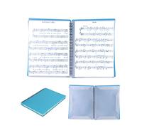 A4 Sheet Music File Folder Song File Clef Music Organizer Spiral-Bound Documents Holder Blank Plastic Concert Choral Folder 30 Pockets Piano Music Score Folder for Sheet Music Drawings and Documents