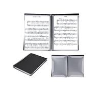 A4 Sheet Music File Folder Song File Clef Music Organizer Spiral-Bound Documents Holder Blank Plastic Concert Choral Folder 30 Pockets Piano Music Score Folder for Sheet Music Drawings and Documents