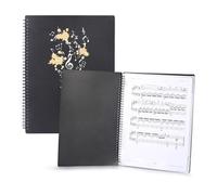 A4 Sheet Music Folder, 20 Sleeves 40 Pages Double Side Writable Music File Folder A4 Piano Binder File Storage Holder for Marching Band Guitar Orchestra (A)