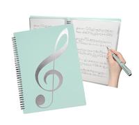A4 Sheet Music Folder, A4 Music FolderSheet MusicHolder Allow Annotations, Eliminate Glare 60 Pages Spiral Sheet MusicBinder Student Drawing Folder Storage for MusicalScore Painting Photo - Green