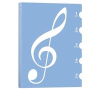 A4 Sheet Music Folder Color Inner Pages Music Holder Double-Sided Display 60 Pockets Spiral-Bound Choir Folders Musical Score Binder Allow Annotations Waterproof Sheet Music Score Painting Photo-Blue