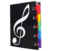 A4 Sheet Music Folder Color Inner Pages Music Holder Double-Sided Display 60 Pockets Spiral-Bound Choir Folders Musical Score Binder Allow Annotations Waterproof Sheet Music Score Painting Photo