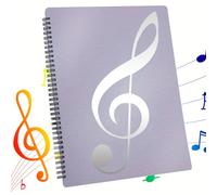 A4 Sheet Music Folder - Sheet Music Holder Allow Annotations, 30/60 Sheet Music Binder/Holder,Fits Letter Size A4 Sheet Music Storage, Resistant Piano Music Score Folder Writable & Detachable(Purple)
