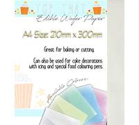 A4 Sheets of BakeEasy Quality Coloured Edible Wafer Paper for Cake Decorating- Choose Your Colour and Quantity (12, White)