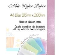 A4 Sheets of BakeEasy Quality Coloured Edible Wafer Paper for Cake Decorating- Choose Your Colour and Quantity (6, Pink)