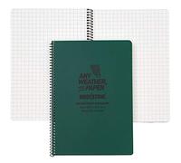 A4 Side Spiral Modestone Waterproof Notepad (100 Pages/50 Sheets) - Military Model - Green