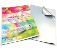 A4 Silver Matte Waterproof Self-Adhesive Vinyl Sticker Sheets | 10 Sheets