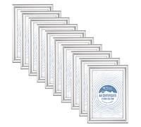 A4 Silver Photo Frame With Glass Front - Certificate Frame Portrait Landscape Wall Mountable or Tabletop Modern Picture Display for Art Gallery, Home Office Wall Decor (Pack of 10)