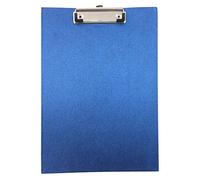 A4 Single Or Double Clipboard Solid Fool Scap Office Document Paper Holder (Blue Single, 10)