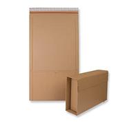 A4 Size Book Postal Wraps 325x250x80mm Strong Cardboard Mailers - Manilla Book Wrap Flute (Pack of 10)