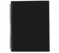A4 Size Music Sheet Folder With Treble Clef Artwork, 40 Pages Spiral Bound Piano Score Organizer, Non-Glare Design For Musicians, Students, And Teachers, Black Cover