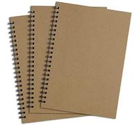 A4 Sketch Books 3 Pack, 180 Pages/90 Sheets Recycled Spiral Notebook Cartridge Paper Drawing Pads White Artist Paper Hard Cover 160gsm DS02A403